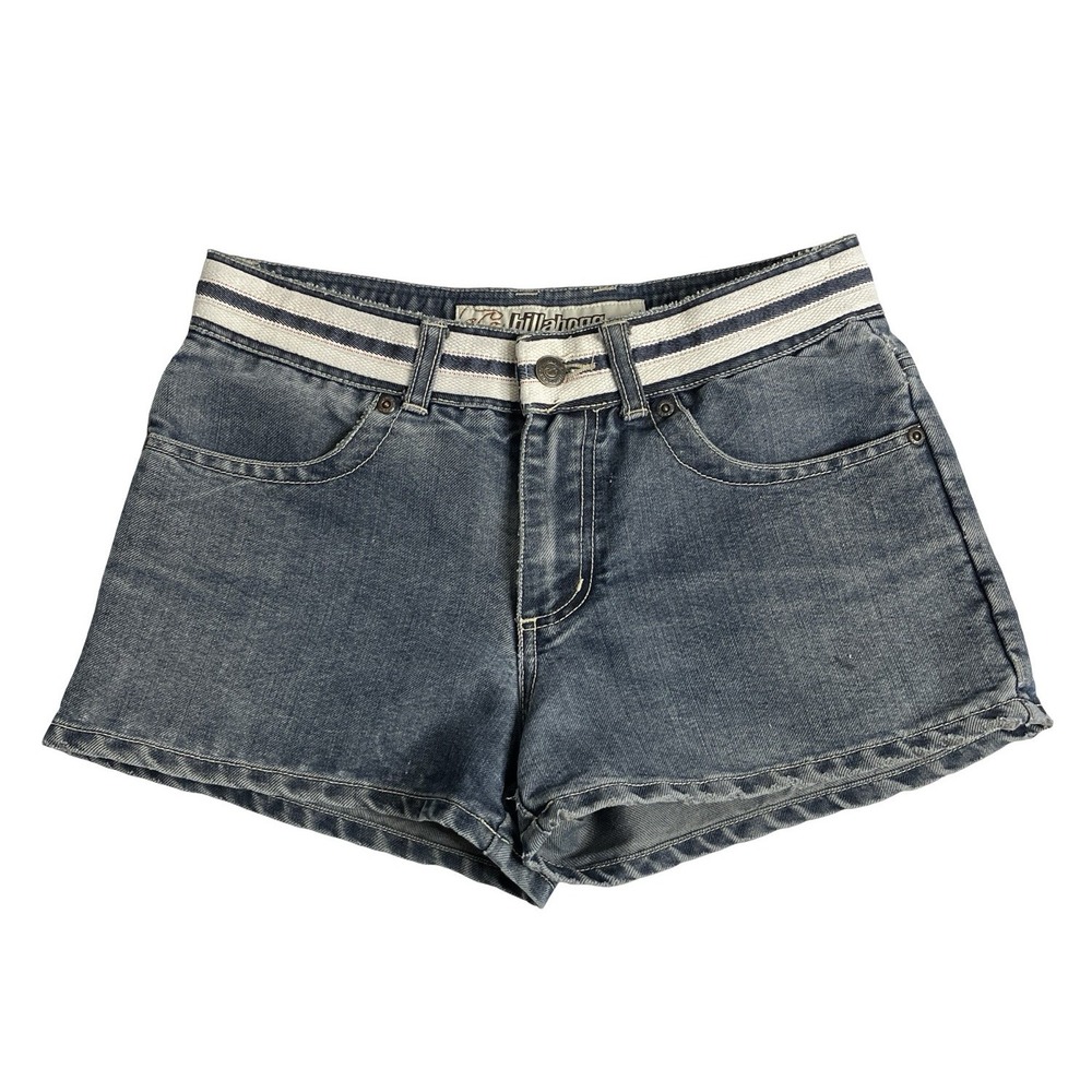 Vintage Y2K Billabong Denim Booty Shorts Juniors 1 Blue Mid Rise Distressed Surf